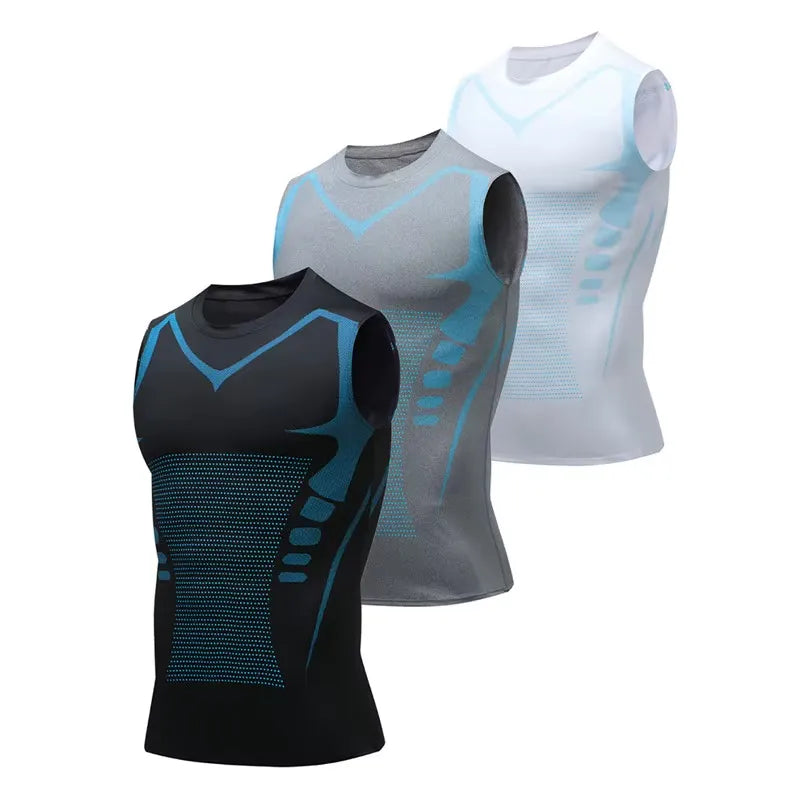 Tee-shirt gainant DEFYNMEN Bandes bleus