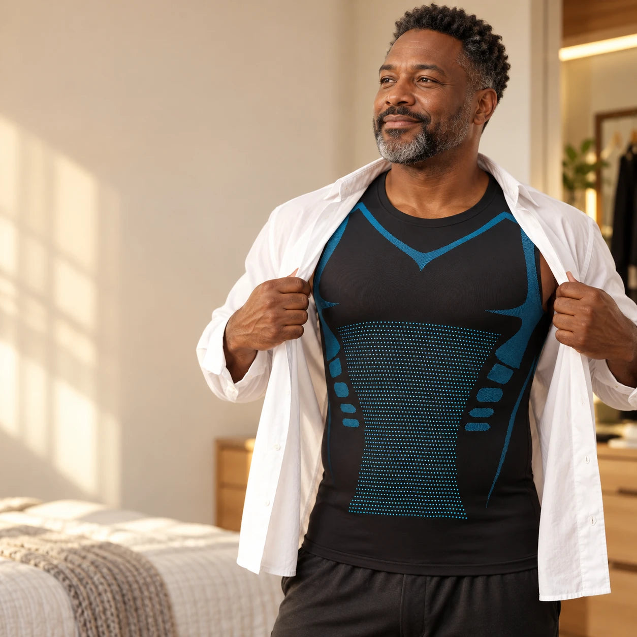 Man wearing the DEFYNMEN sleeveless compression tank