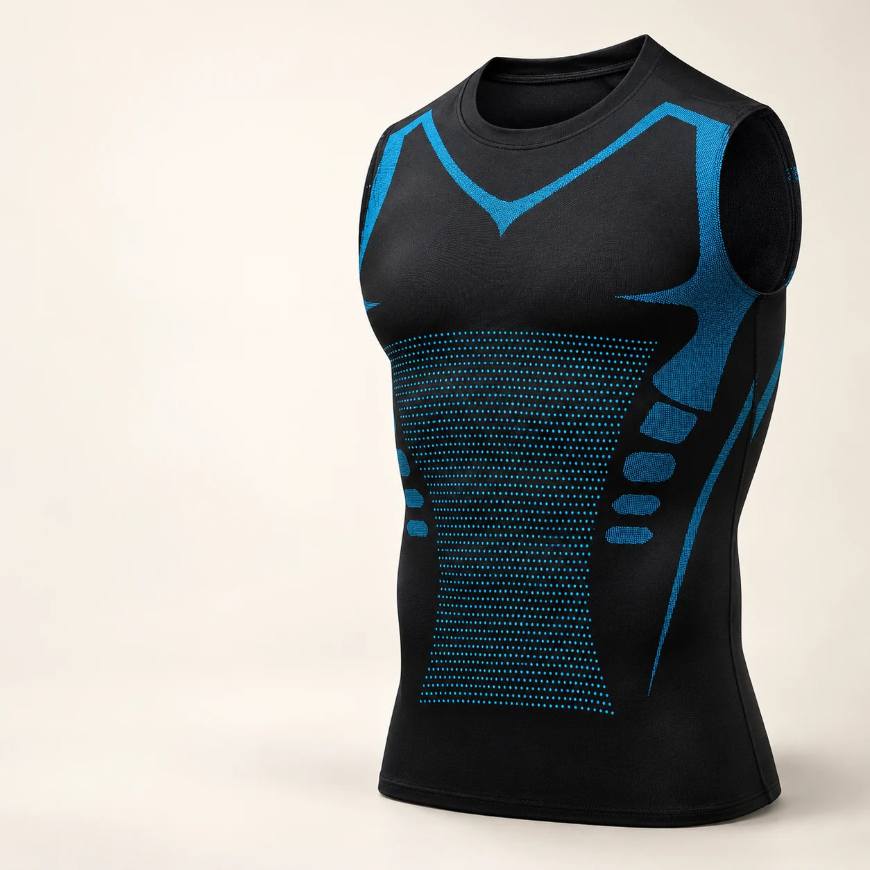 Technical construction of the DEFYNMEN sleeveless compression tank